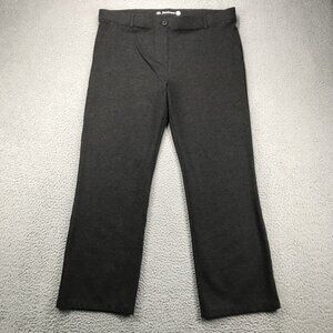 BETABRAND Pants Womens Size 2X Petite Charcoal Gray Straight Leg Dress Pant Yoga